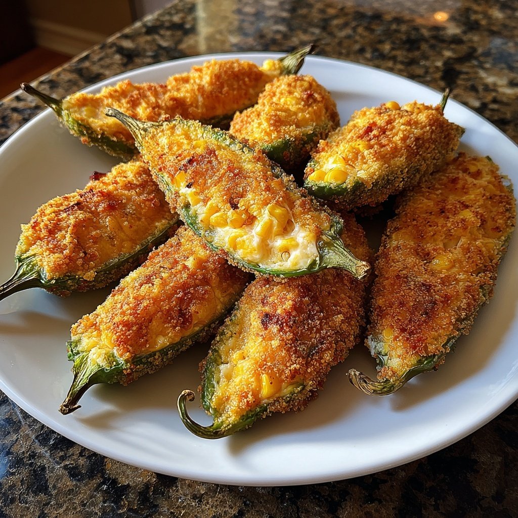 Jalapeno Poppers Stuffed with Corn