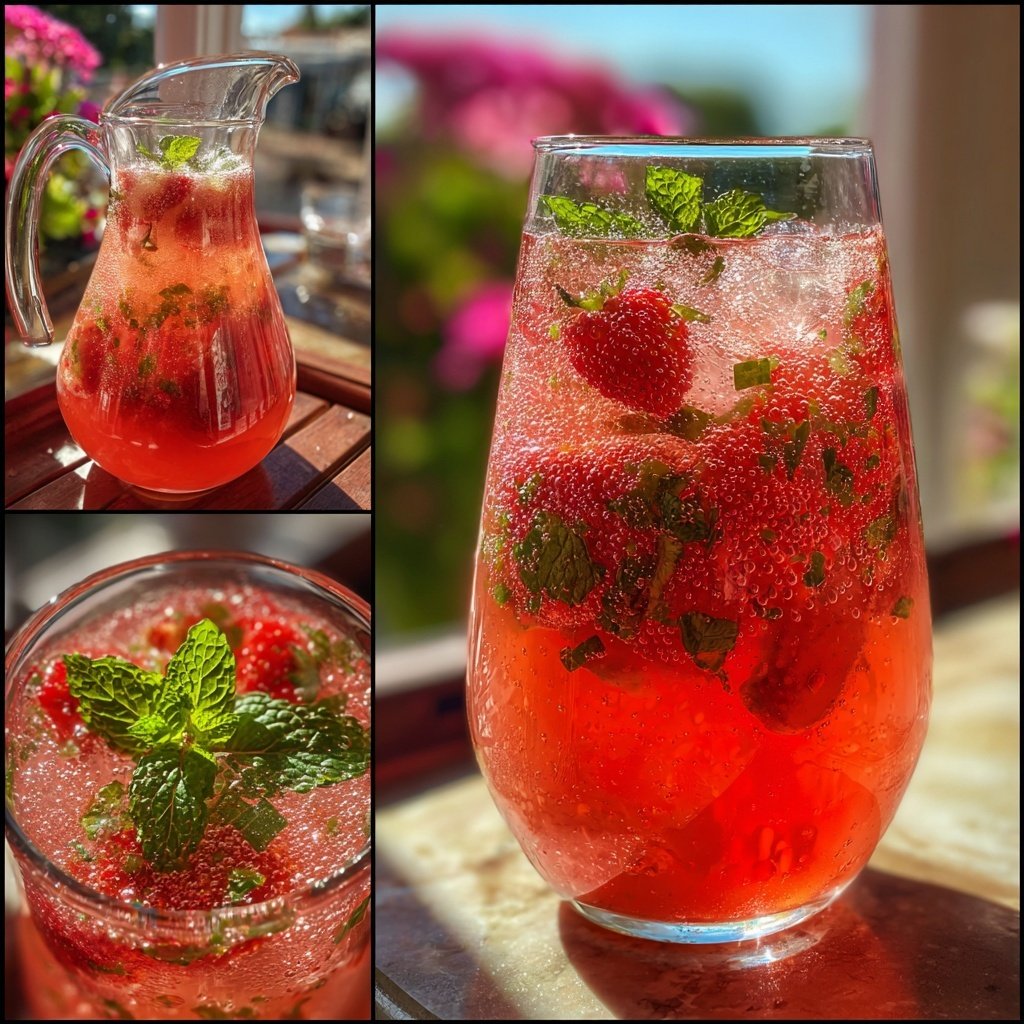 Sparkling Strawberry Spring Drink