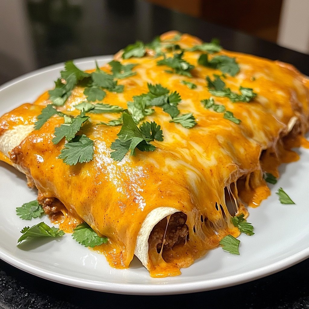 Easy Cheesy Ground Beef Enchiladas