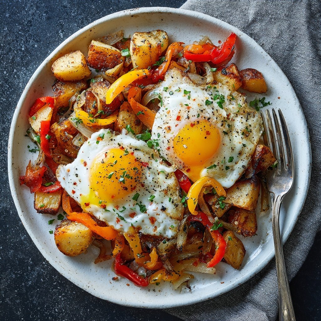 Breakfast Hash With Eggs And Potatoes