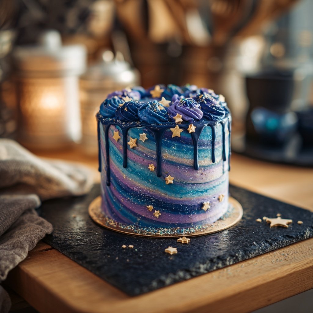Galaxy Themed Pisces Cake