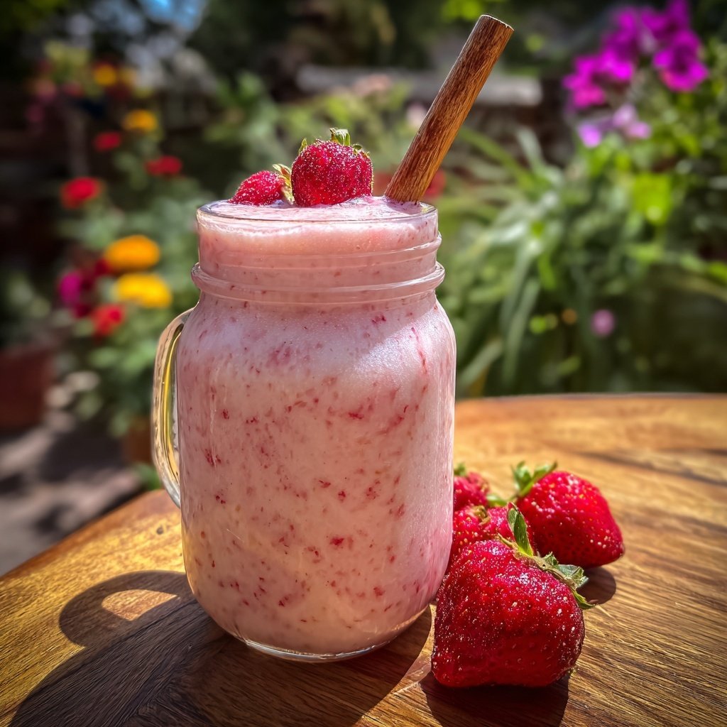 Strawberry Banana Cottage Cheese Smoothie