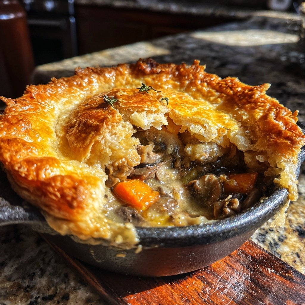 Comfort Food Beef and Mushroom Pot Pie