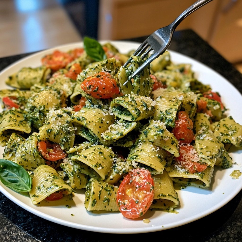 Delicious Spinach Tomato Pasta