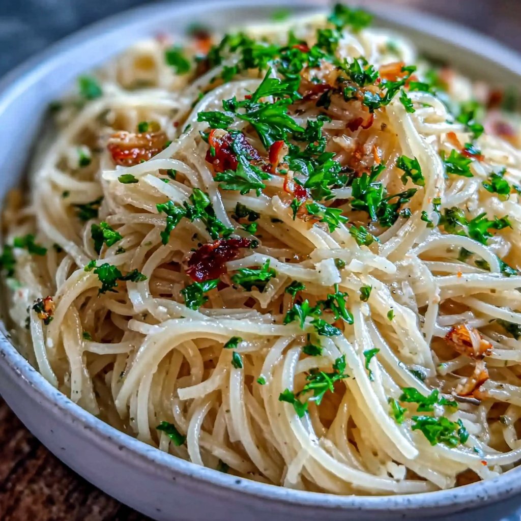 Angel Hair Pasta With Garlic And Olive Oil