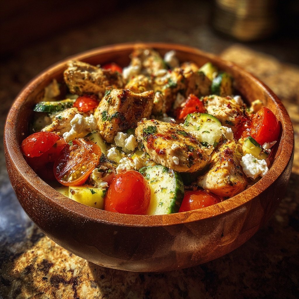 Easy Healthy Mediterranean Chicken Bowl